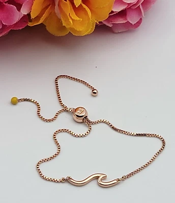 Браслет-ползунок Pura Vida WAVE розовое золото цепочка OS - Изображение 1 из 4