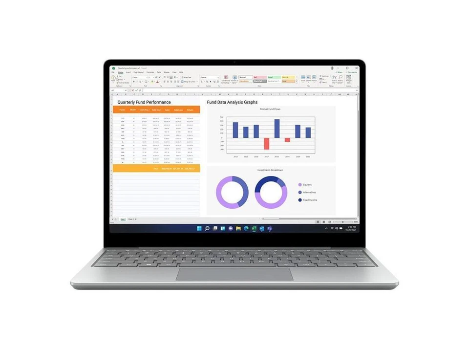 Microsoft Surface Laptop Go 2 12.4" (256GB SSD, Intel Core i5 11th Gen., 2.40 GHz, 16GB RAM) Laptop - Silver - VUQ-00007