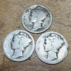 1916, 1917, S Mercury Dimes? Nice Early Mercury Dimes 3Coin Lot