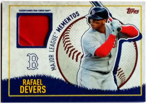 Rafael Devers 2020 Topps Opening Day Momentos #MLM-RD Fenway Park Banner Relic