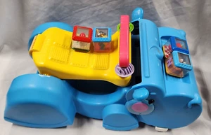 Vintage Fisher Price Gobble 'N' Go Nilpferd mit 4 Peek-a-Blöcken - Lauflerner/Reiter - Bild 1 von 16