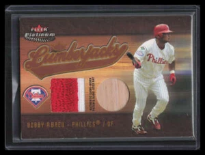 2005 Fleer Platinum Lumberjacks Platinum BA Bobby Abreu Dual Bat Patch 17/20 - Bild 1 von 2