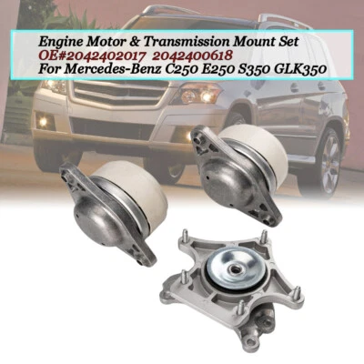 For Mercedes-Benz GLK350 C250 E250 S350 4.7L Engine Motor&Transmission Mount Set - Image 1 of 4