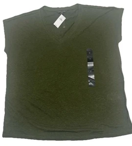 NUEVO CON ETIQUETAS BANANA REPUBLIC Mezcla de Lino Cuello en V Camiseta Talla M - Imagen 1 de 2