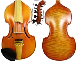 Master 5×5 strings Baroque style song 14" Viola d'Amore,carving scroll #15201 - Picture 1 of 6