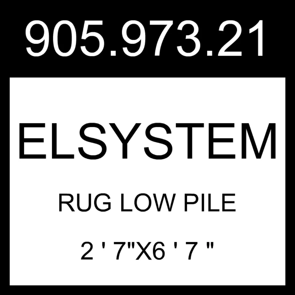 Alfombra IKEA ELSYSTEM pelo bajo negra/blanca/rayas 2 '7"x6 ' 7" 905.973.21 Foto 1 de 1