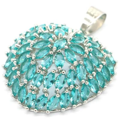 Colgante de plata para mujer de boda aguamarina azul rico altamente recomendable Foto 1 de 2