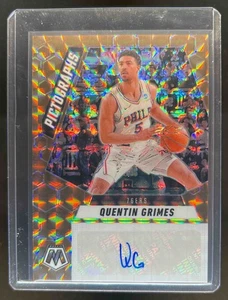 2024-25 Panini Mosaic Quentin Grimes Pictographs Bronze Auto #7/49 76ers - Picture 1 of 2