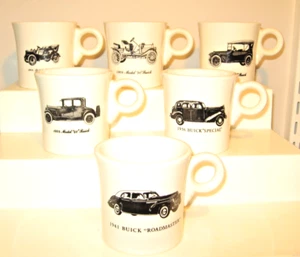 FIESTA BUICK MUGS Set of 6 - 1904, 1908, 1916, 1924, 1936, 1941 wiith LIDS - Picture 1 of 10