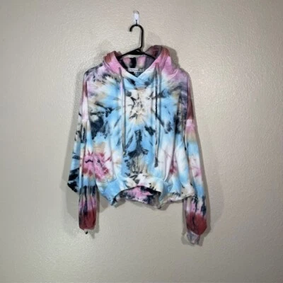 Young Fabulous and Broke Hoodie Womens Small Medium Tie Dye Oversized Cozy - Image 1 of 4