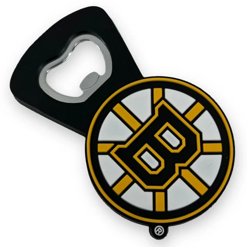 NHL Officially Licensed Boston Bruins, PVC Magnet Bottle Opener 4" X 2.4" - NEW Cover