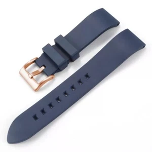 FKM Fluroro Rubber Watch Strap Fluororubber Bracelet 18 19 20 21 22 23 24mm NEW - Picture 1 of 43