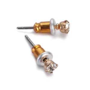 Fashion Pink Heart Zircon Big Round Stud Earrings Charm CZ Copper Circle Earring - Picture 1 of 62