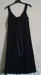 Mothercare Womens Black Tie Front Sleeveless Maternity Dress UK Size 14 - Picture 1 of 4