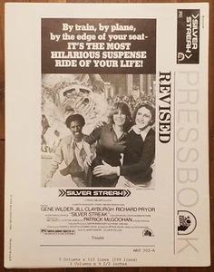 SILVER STREAK - 1976 Original Movie Theater Pressbook Gene Wilder Richard Pryor - Picture 1 of 6