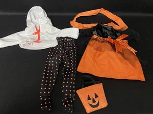 Kleidung & Zubehör für 18" Puppen Halloween Kleid Kürbistasche Herbst Sweatshirt - Bild 1 von 5