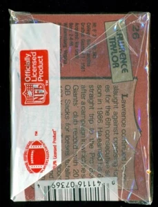 1987 Topps FB paquete de violonchelo sin abrir (28 tarjetas) Lawrence Taylor mostrando - como nuevo - Imagen 1 de 2