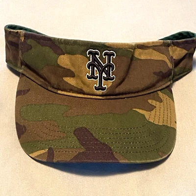 Gorra de béisbol con visera de los Mets de Nueva York para hombre OSFM camuflada MLB informal gorra steapback deportes Foto 1 de 4