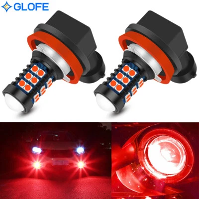 H8 H11 Red LED Bulbs 3030 SMD Bright Fog Lights Plug & Play for 2020 Honda Civic - Image 1 of 4