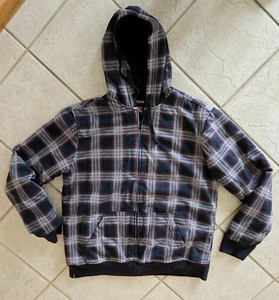 HAWKE & CO. Fleece gefütterte Hoodie Zip Shirt Jacke~Größe XL~kariert~Neu ohne Etikett - Bild 1 von 7