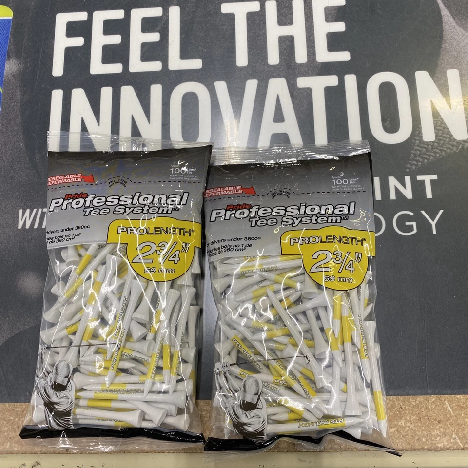 Pride Professional Tee System Prolength 2 3/4\ Golf Tees - 100 Count