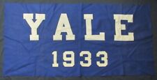Vintage Yale Ivy League BULLDOGS 68.5x33 Blue Felt 1933 Banner 182594