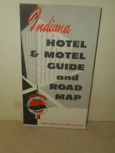 INDIANA Hotel & Motel Guide and Road Map 1965 Travel Brochure Hotels Locations - Picture 1 of 12