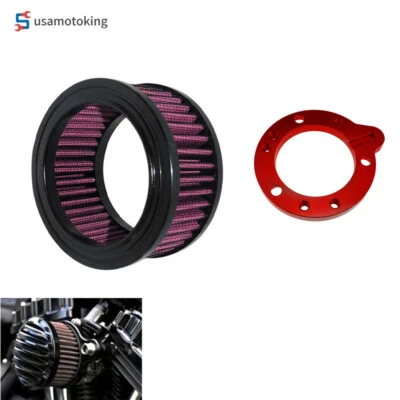 For Harley-Davidson Sportster 883 1200 CV40 40mm Air Filter Cleaner w/ Adapte - Image 1 of 4