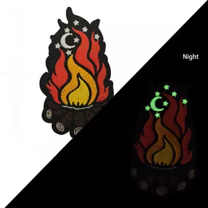 Outdoor Camping Feuer Park Stickerei Aufnäher mit Klett Klettverschluss Patches - Bild 1 von 3