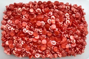 Small 11mm 18L Orange Coral Pearlescent Polished Shank Buttons Button (ML4E) - Picture 1 of 1