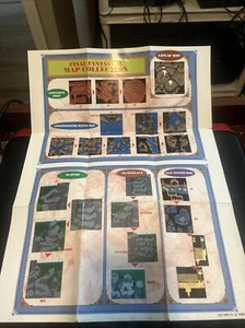 Final Fantasy II 2 ii Super Nintendo SNES Karte Einsatz Poster Stadtführer - Bild 1 von 3