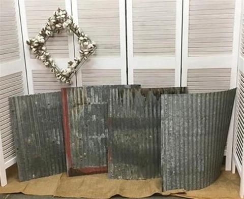 4 Galvanized Tin Sheets, Roof Ceiling Sink Backsplash, Architecture Salvage Z Cover
