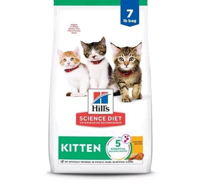 Hill's Science 饮食小猫,小猫优质营养,干猫粮,鸡肉 7 磅 — 第 1/2 张图片