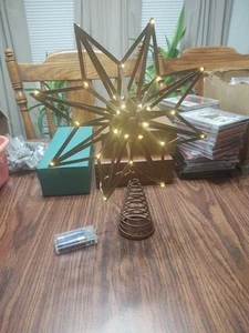 LED Lite Metall Weihnachtsbaum Topper Stern 14" x 9" - Bild 1 von 6