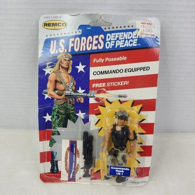 Винтаж 1986 Remco Силы США Защитники Мира - КОММАНДОС ХЭНК США 1 РЕДКАЯ! - Изображение 1 из 3