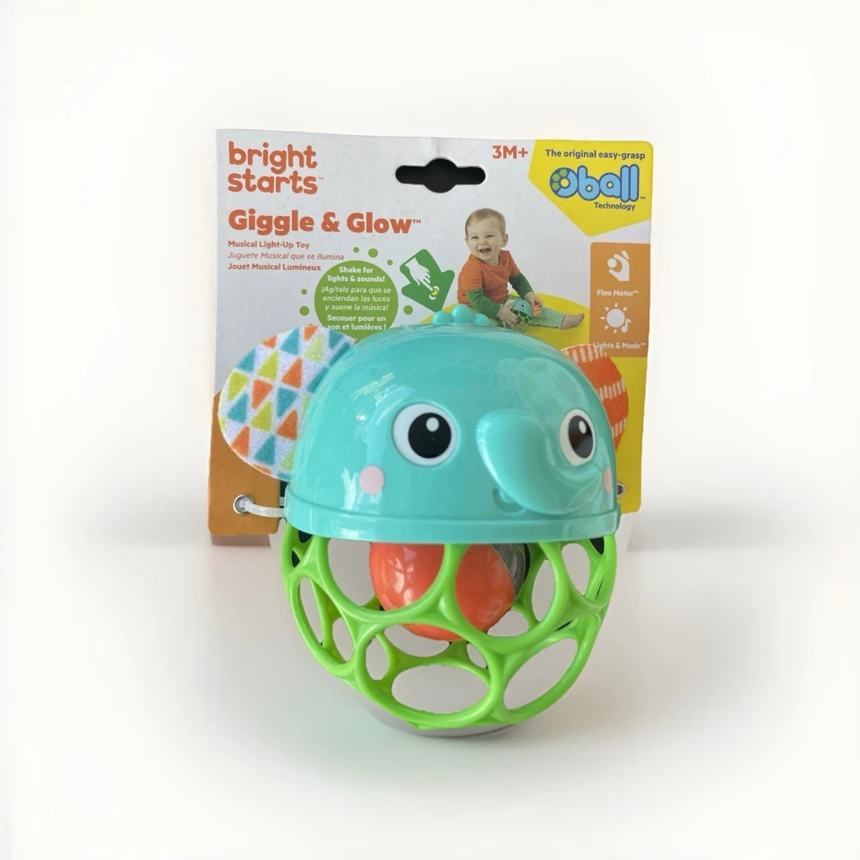 Brinquedo iluminado musical Bright Starts Giggle & Glow 3 meses+ - Imagem 1 de 1