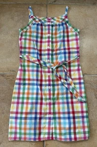 Talbots Kids Dress Size 10 Colorful Plaid Sundress Picnic - Picture 1 of 4