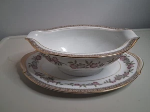 noritake china gravy boat With Attached Plate  Cordell 5408 - Picture 1 of 6