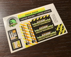GI Joe Dino Hunters Playset Vintage Unused Decal Sheet Guaranteed Original 1993 - Picture 1 of 1