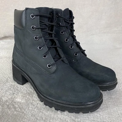 Botas Timberland para mujer talla 8,5 negras tacón al tobillo con cordones suela de nobuck Foto 1 de 4