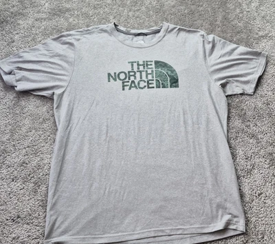 Camiseta The North Face Para Hombre Gris Mediana Grande Logo Flashdry Foto 1 de 4