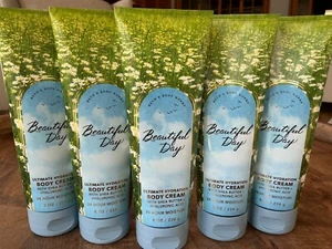 5 (FIVE) BEAUTIFUL DAY 8oz CREAM 24hr Shea & Hyaluronic Acid Bath and Body Works - Picture 1 of 2
