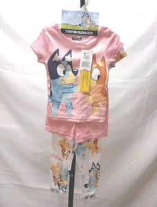 Toddler Girls BLUEY “Smile” Size 4 Pajama (2) Set Pink Bingo $48 - Picture 1 of 8