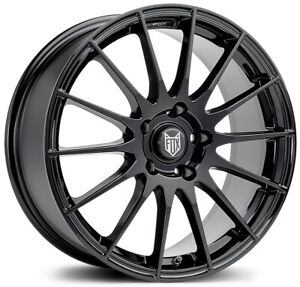 Alloy Wheels 15" Fox FX004 Black Gloss For Toyota MR2 [Mk2] 89-99