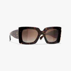 Chanel CH5480H c 714/S9 Havana Frame / Light Brown Gradient Polarized Sunglasses - Picture 1 of 4