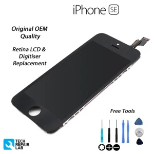 NEW iPhone SE Original Replacement Retina LCD & Digitiser Touch Screen - BLACK - Picture 1 of 4