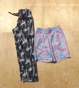 Size Small (6) Boys Pajamas Pants Set Cat &Jack Purple Black Dino Tree Print - Picture 1 of 4