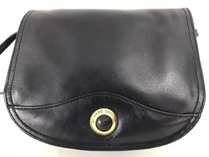 Jane Shilton Leather Oval Small 2 Pocket Magnetic Clasp Crossbody Handbag Blue - Picture 1 of 12