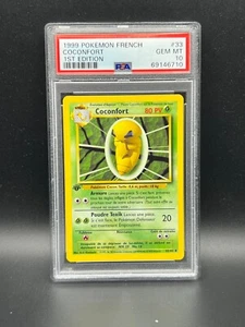 Pokemon PSA 10 GEM MT FRENCH Kakuna 33/102 Base Set 1st Edition 1999 WOTC #6710 - Picture 1 of 2