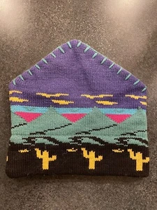 Vintage RARE North Face Beanie Ski Hat 100% Wool Made USA Multi-Color and Cacti - Bild 1 von 5